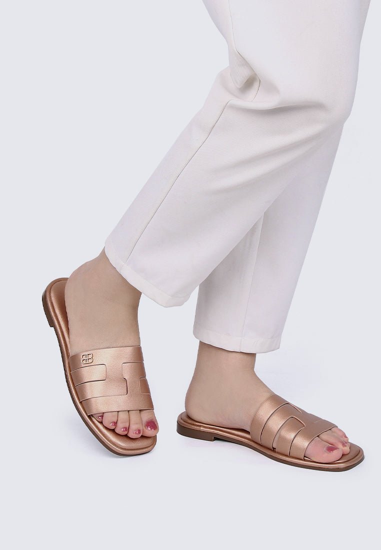 Bobi Comfy Sandal In Rose GoldShoes - myballerine