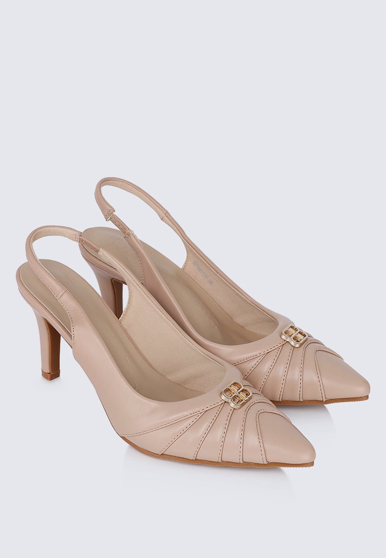 Bovis Comfy Heels In Nude PinkShoes - myballerine