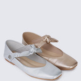 Brenee Comfy Ballerina In Silver - myballerine