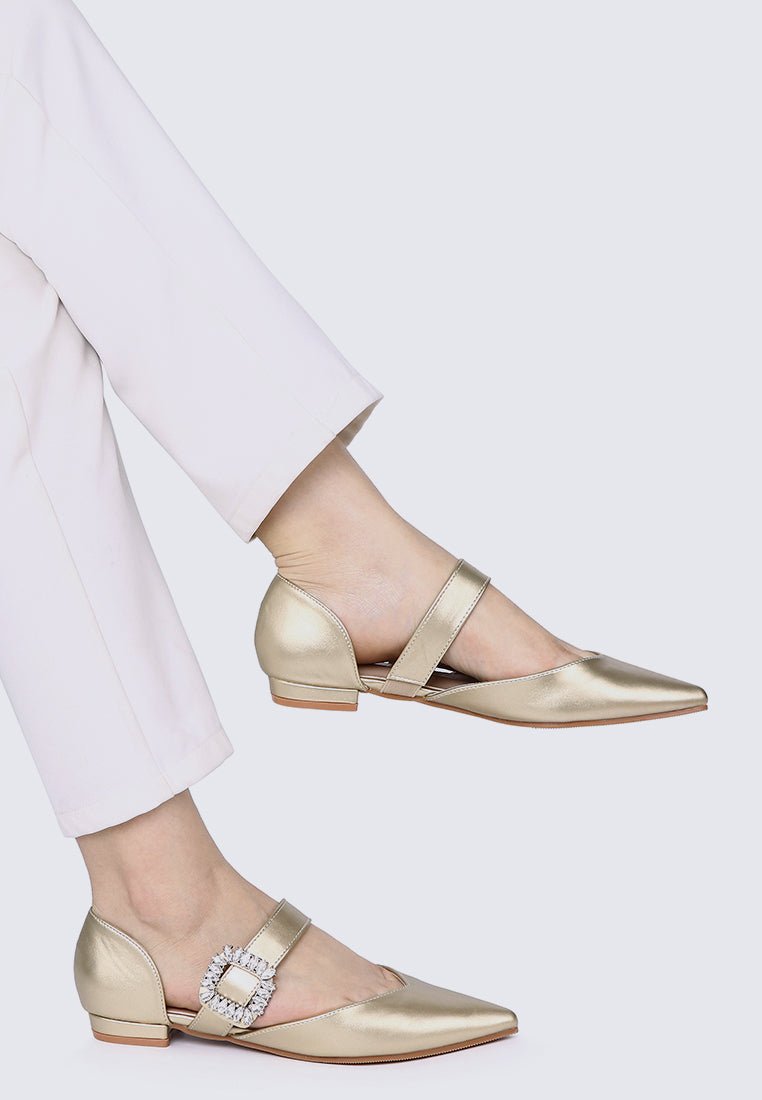 Calista Comfy Ballerina In GoldShoes - myballerine