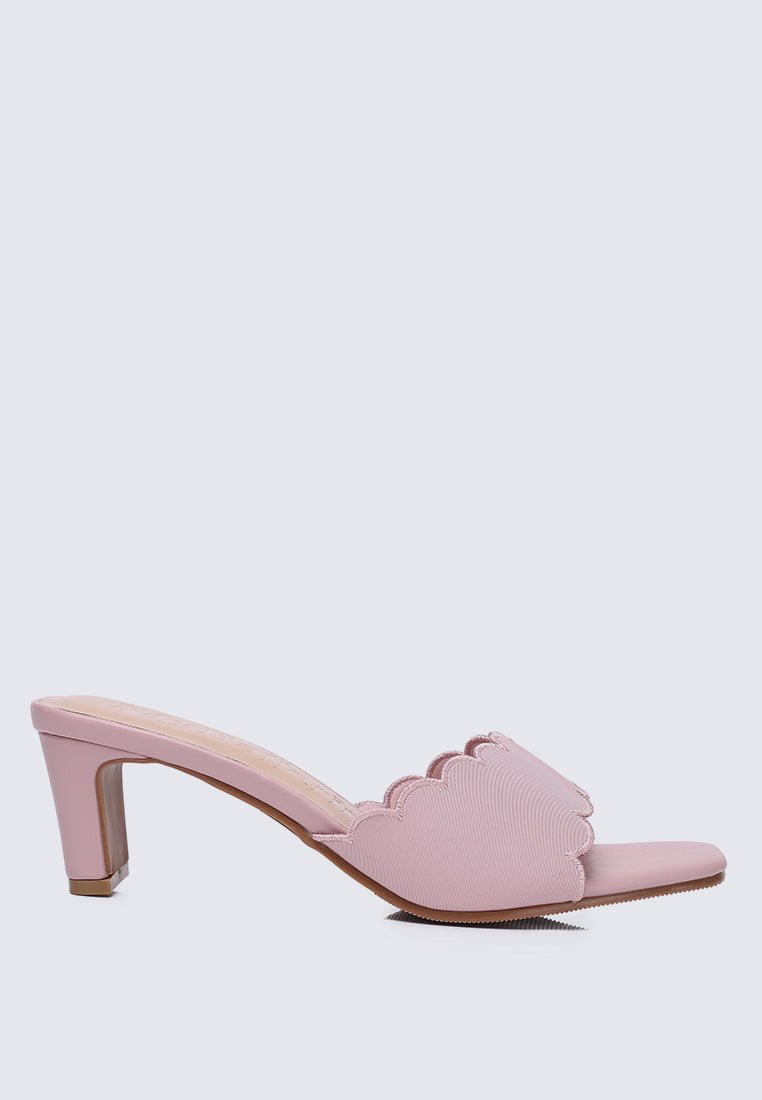 Carmen Comfy Heels In Nude Pink - myballerine