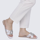 Charlie Comfy Sandals In SilverShoes - myballerine