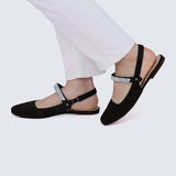 Charlize Comfy Ballerina In Black - myballerine