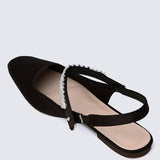 Charlize Comfy Ballerina In Black - myballerine