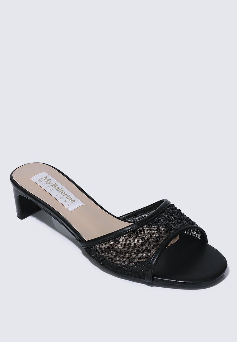 Devika Comfy Heels In BlackShoes - myballerine