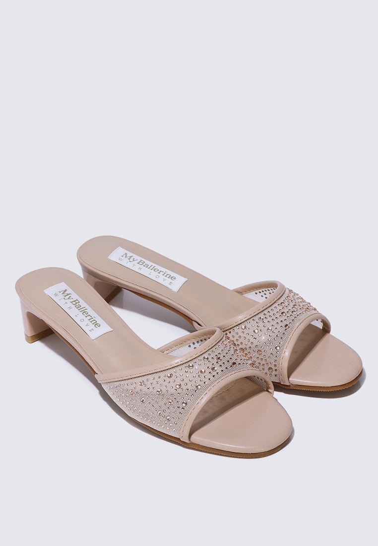 Devika Comfy Heels In NudeShoes - myballerine