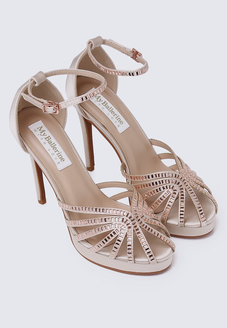 Dulce Comfy Heels In AlmondShoes - myballerine