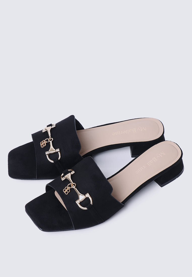 Ebony Comfy Sandals In BlackShoes - myballerine