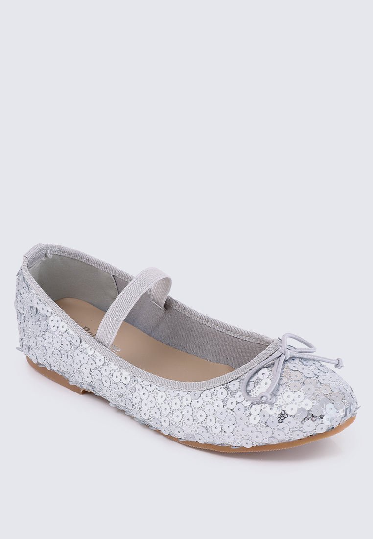 Emerson Comfy Ballerina In SilverShoes - myballerine