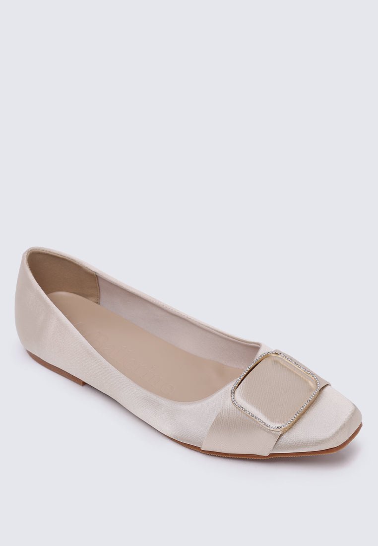 Emilie Comfy Ballerina In Beige - myballerine
