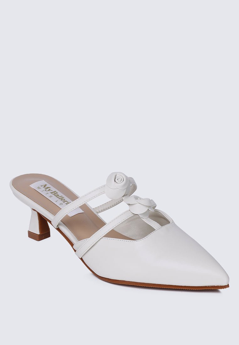 Enchantée Comfy Heels In WhiteShoes - myballerine