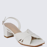 Gia Comfy Heels In Off WhiteShoes - myballerine