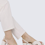 Gia Comfy Heels In Off WhiteShoes - myballerine