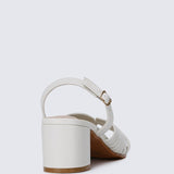 Gia Comfy Heels In Off WhiteShoes - myballerine