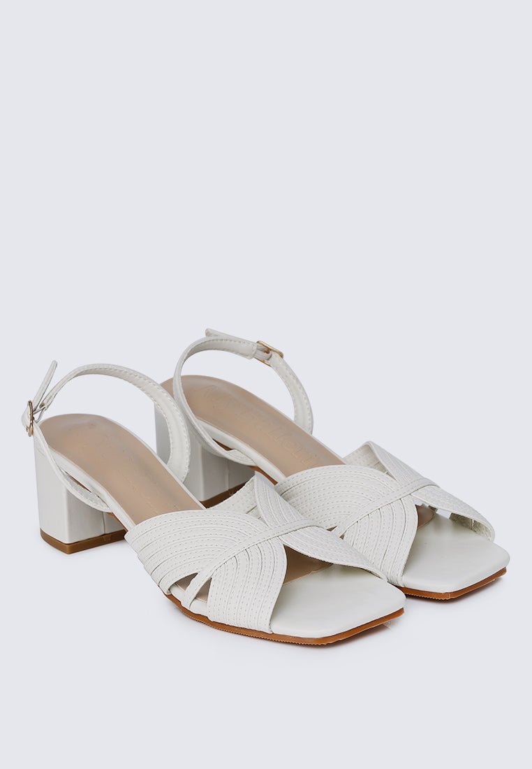 Gia Comfy Heels In Off WhiteShoes - myballerine