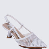 Gwen Comfy Heels In WhiteShoes - myballerine