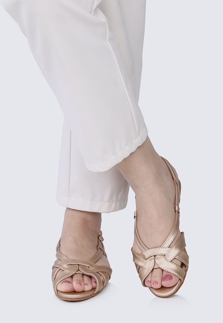 Hana Comfy Sandals In Rose GoldShoes - myballerine