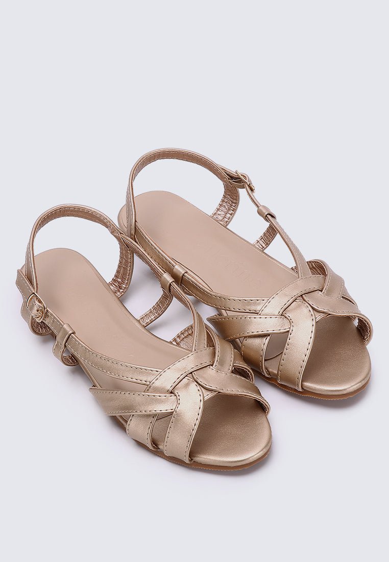 Hana Comfy Sandals In Rose GoldShoes - myballerine