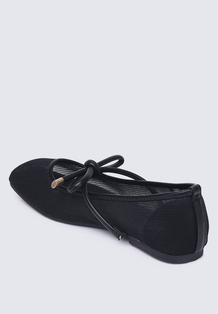 Hina Comfy Ballerina In Black In BlackShoes - myballerine