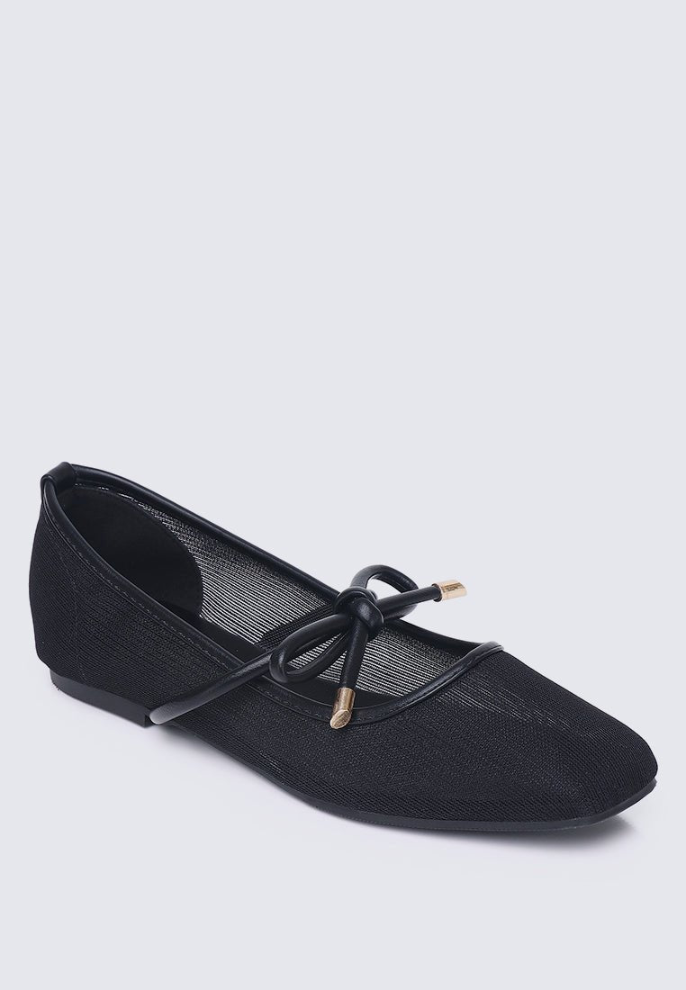Hina Comfy Ballerina In Black In BlackShoes - myballerine