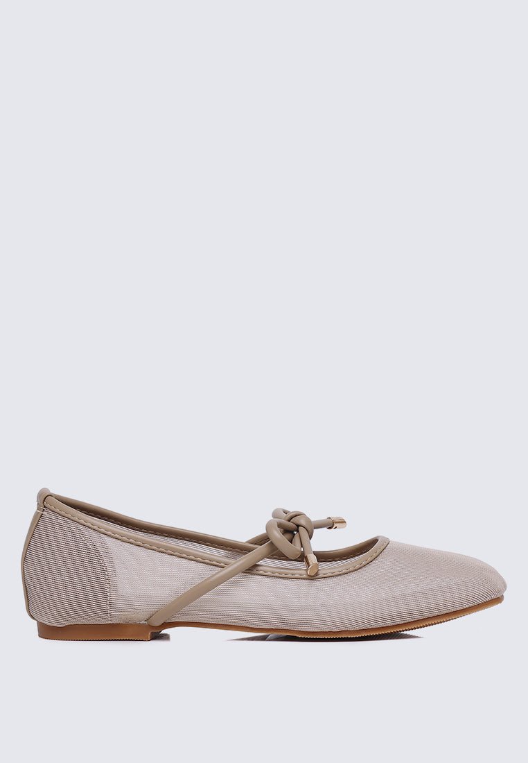 Hina Comfy Ballerina In Black In TanShoes - myballerine