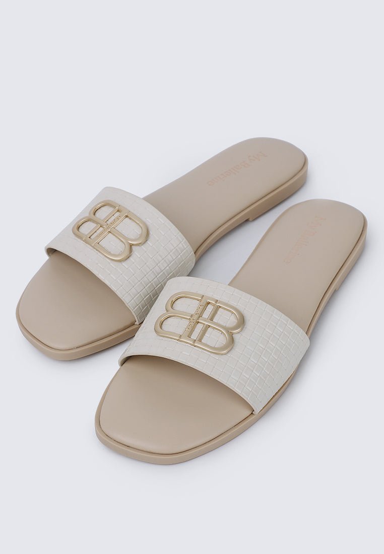 Ines Comfy Sandals In BeigeShoes - myballerine