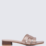 Isla Comfy Sandals In Rose GoldShoes - myballerine
