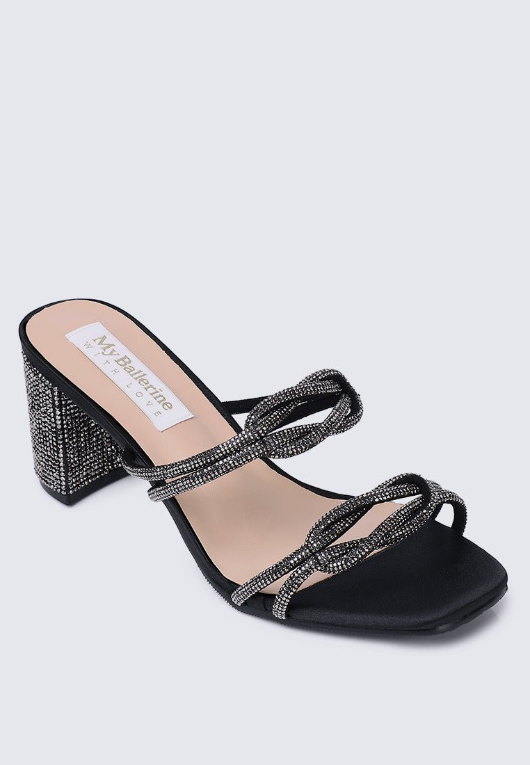 Jamila Comfy Heels In BlackShoes - myballerine