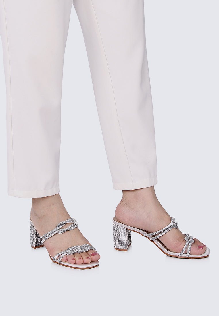 Jamila Comfy Heels In SilverShoes - myballerine