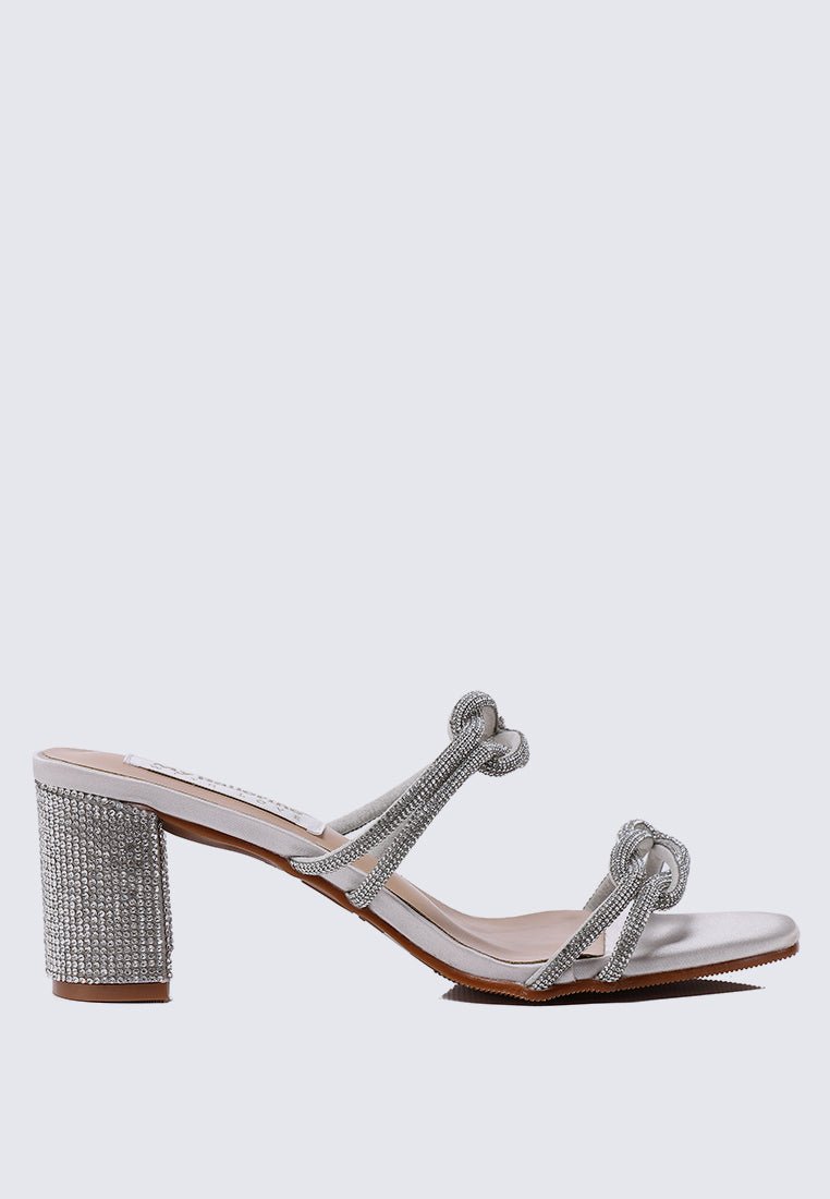 Jamila Comfy Heels In SilverShoes - myballerine