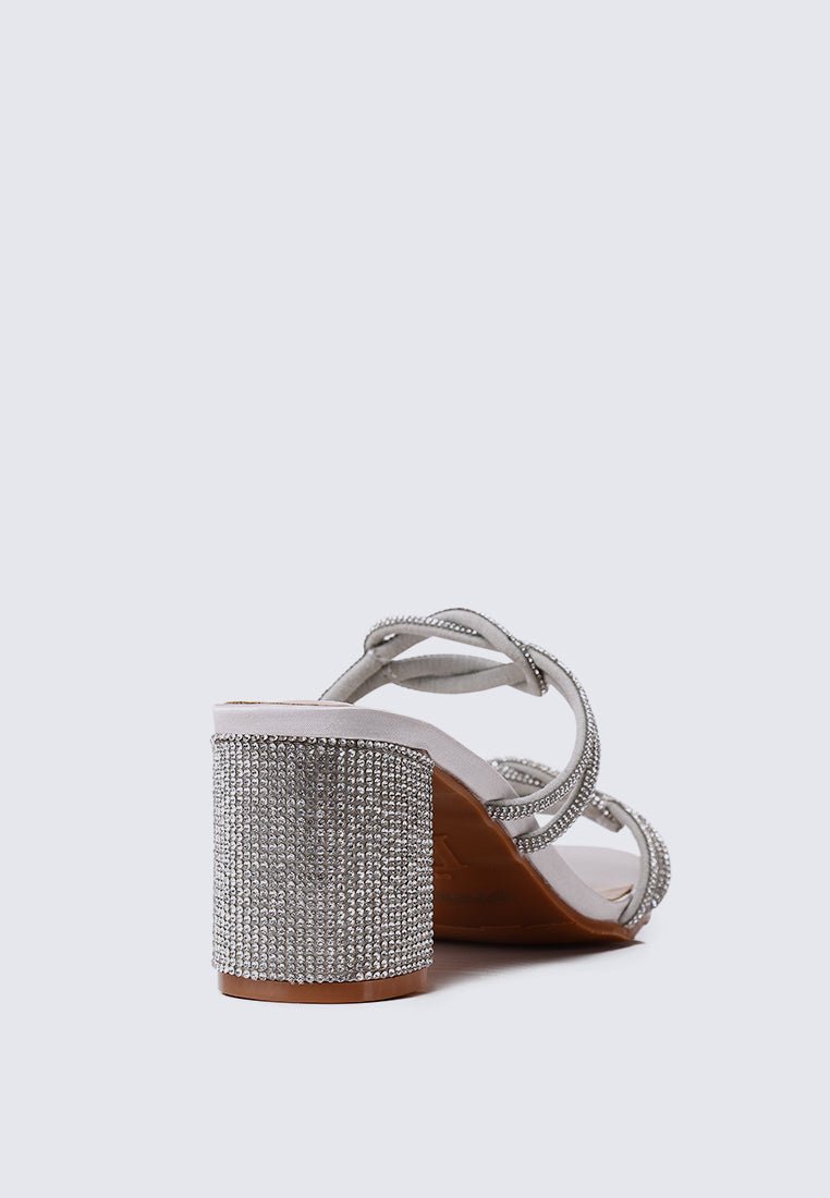 Jamila Comfy Heels In SilverShoes - myballerine
