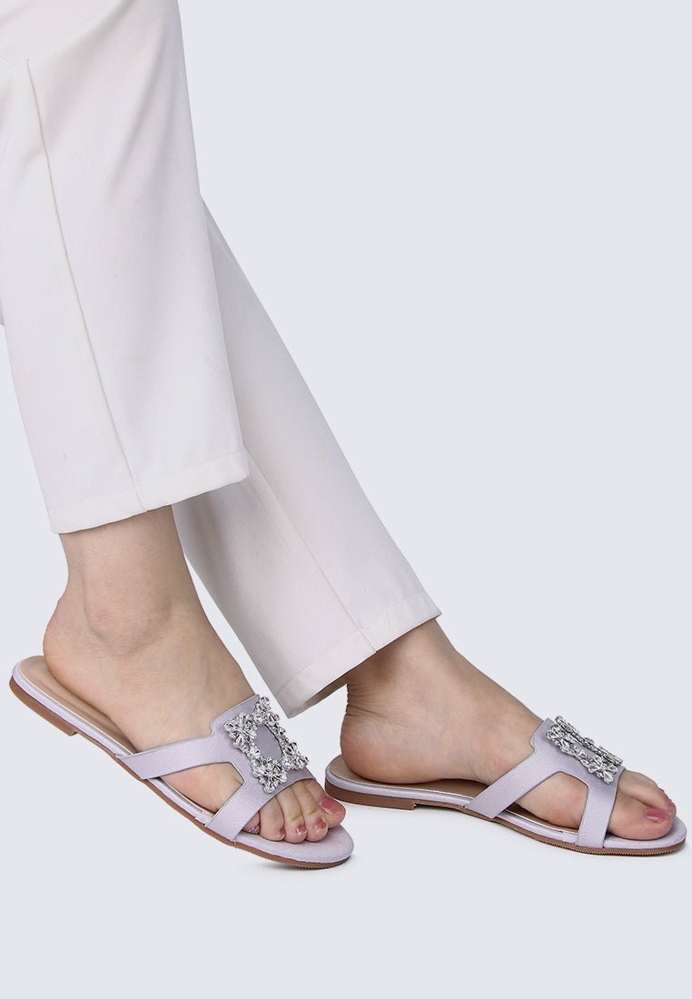 Jenny Comfy Sandals In SIlverShoes - myballerine