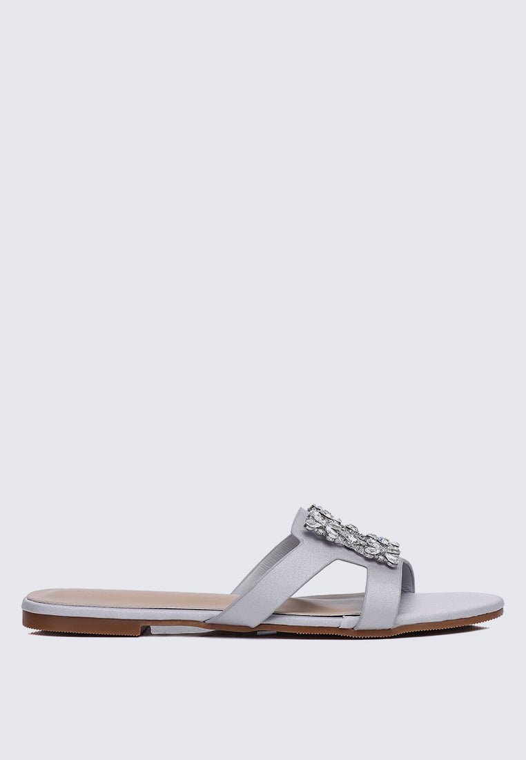 Jenny Comfy Sandals In SIlverShoes - myballerine