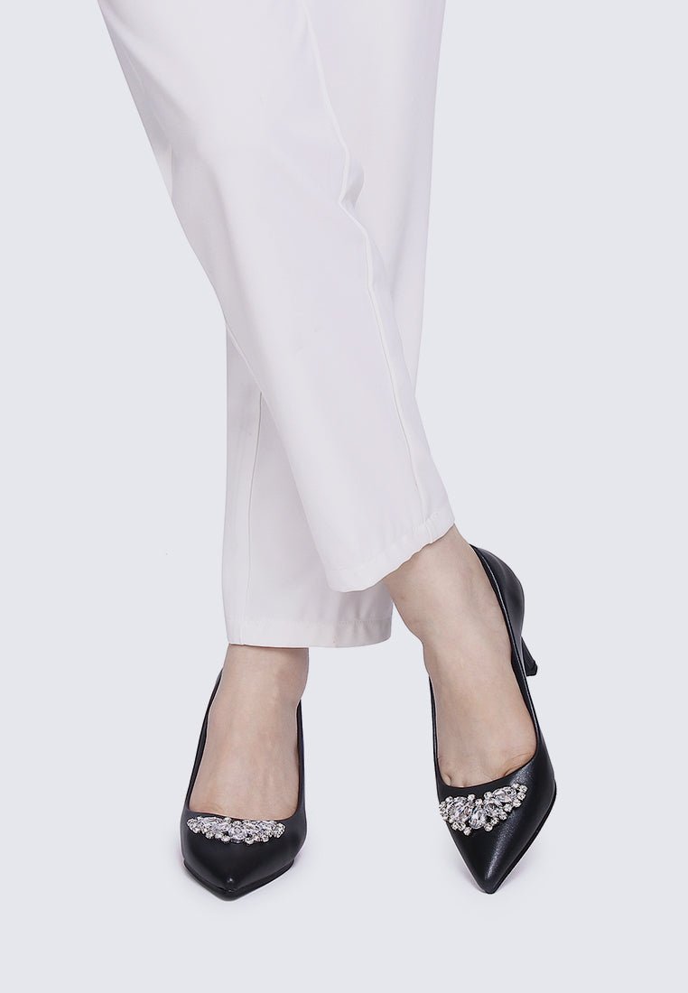 Jewel Comfy Pumps In Black - myballerine
