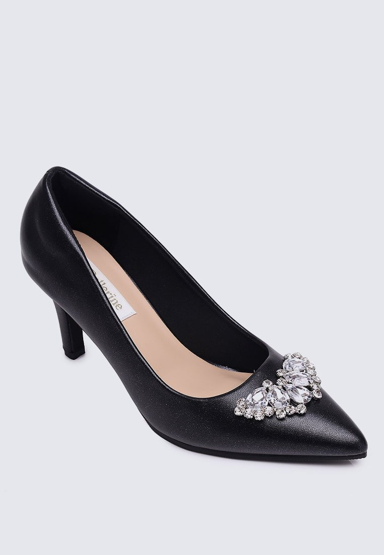 Jewel Comfy Pumps In Black - myballerine