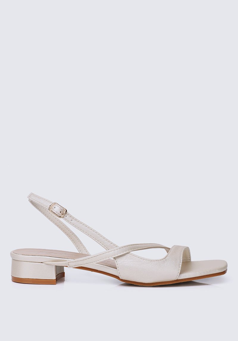 Kathy Comfy Sandals In PearlShoes - myballerine