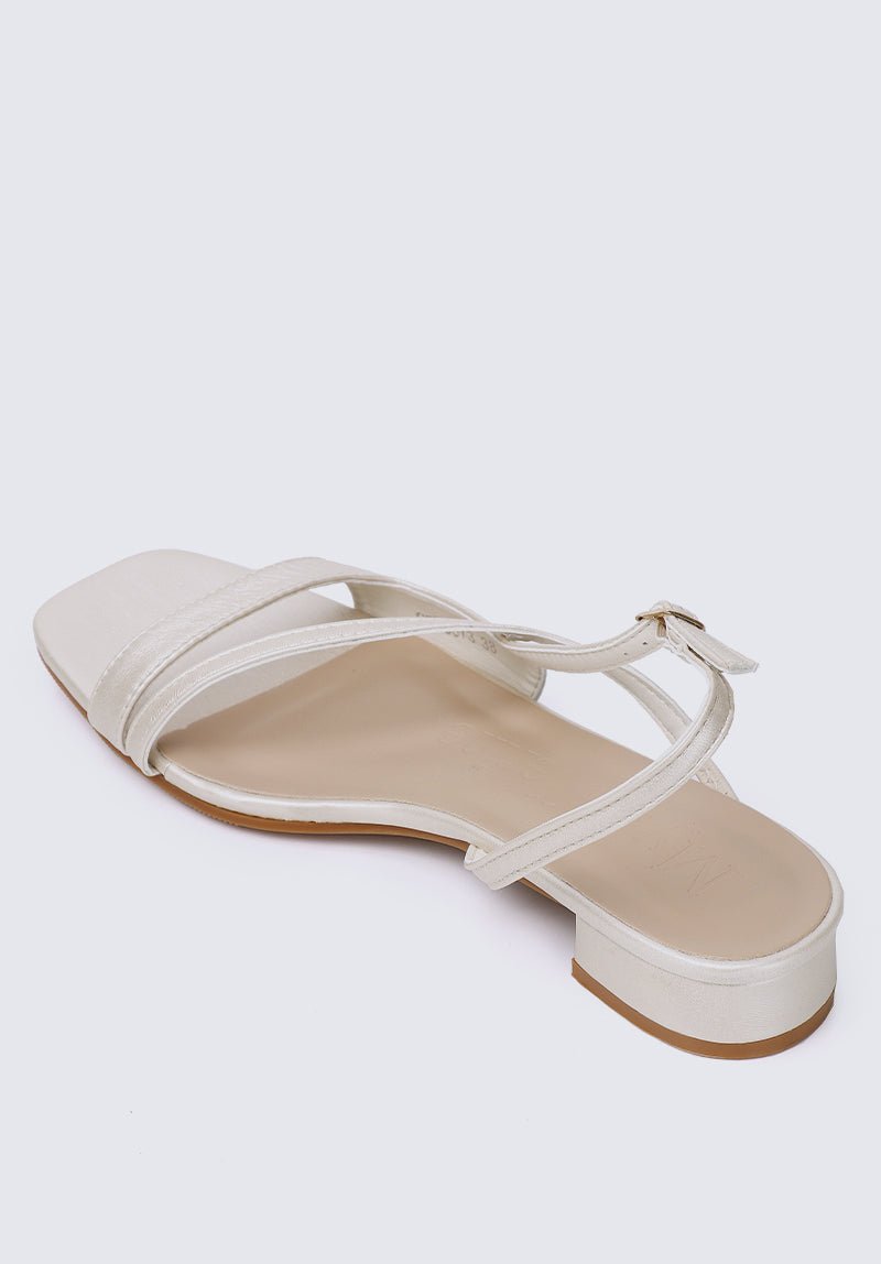 Kathy Comfy Sandals In PearlShoes - myballerine