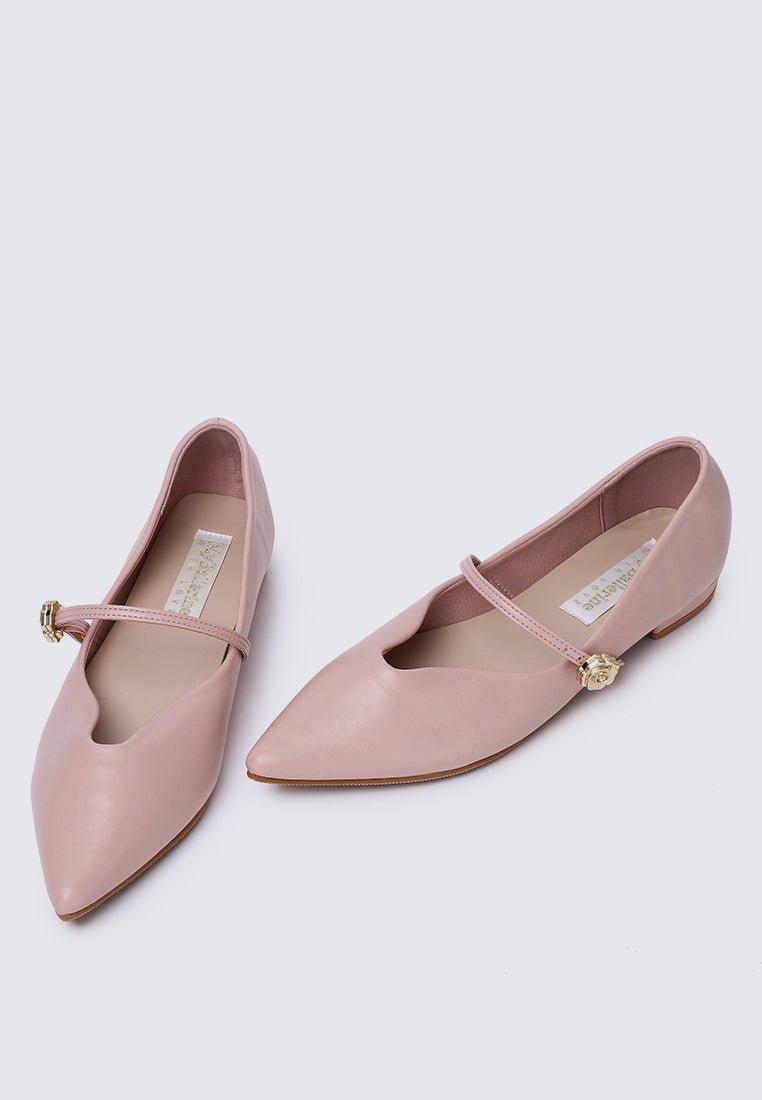 La Rosée Comfy Ballerina In Nude PinkShoes - myballerine