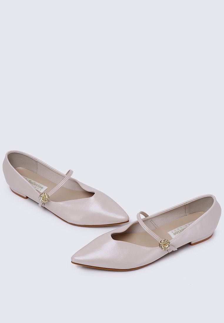 La Ros??e Comfy Ballerina In NudeShoes - myballerine