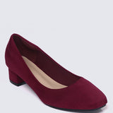 Leah Comfy Pumps In MaroonShoes - myballerine