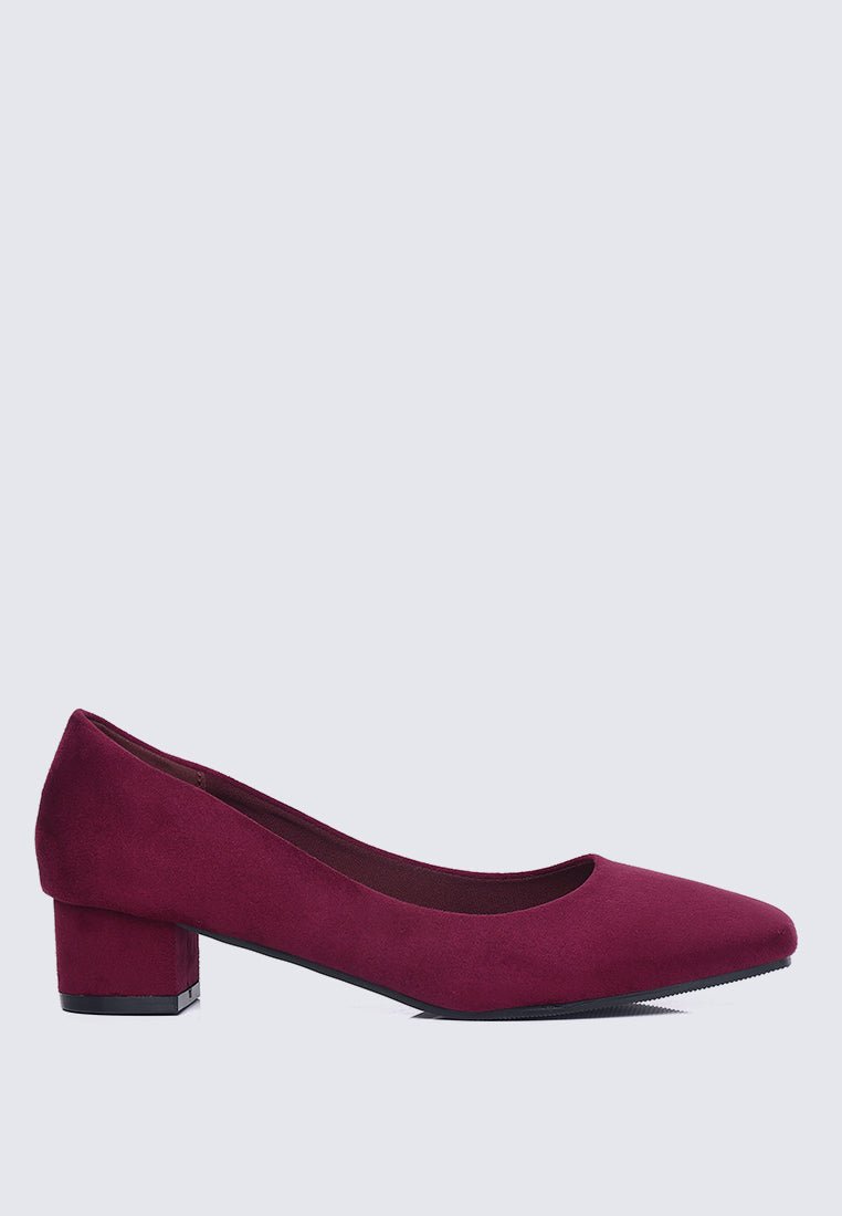 Leah Comfy Pumps In MaroonShoes - myballerine