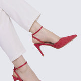 Lilian Comfy Heels In MaroonShoes - myballerine