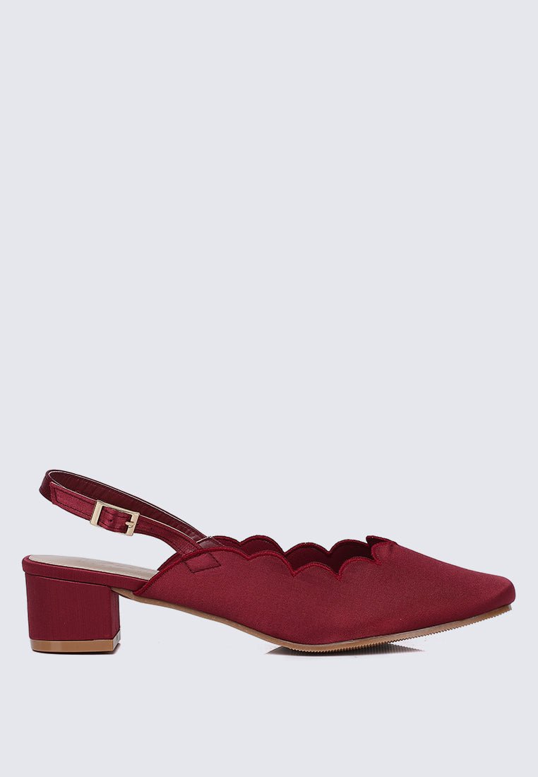Lizzy Comfy Heels In MaroonShoes - myballerine