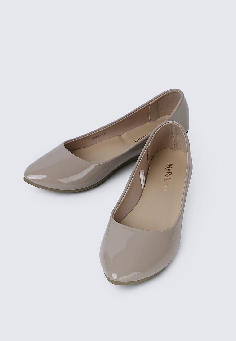Lunna Comfy Ballerina In AlmondShoes - myballerine