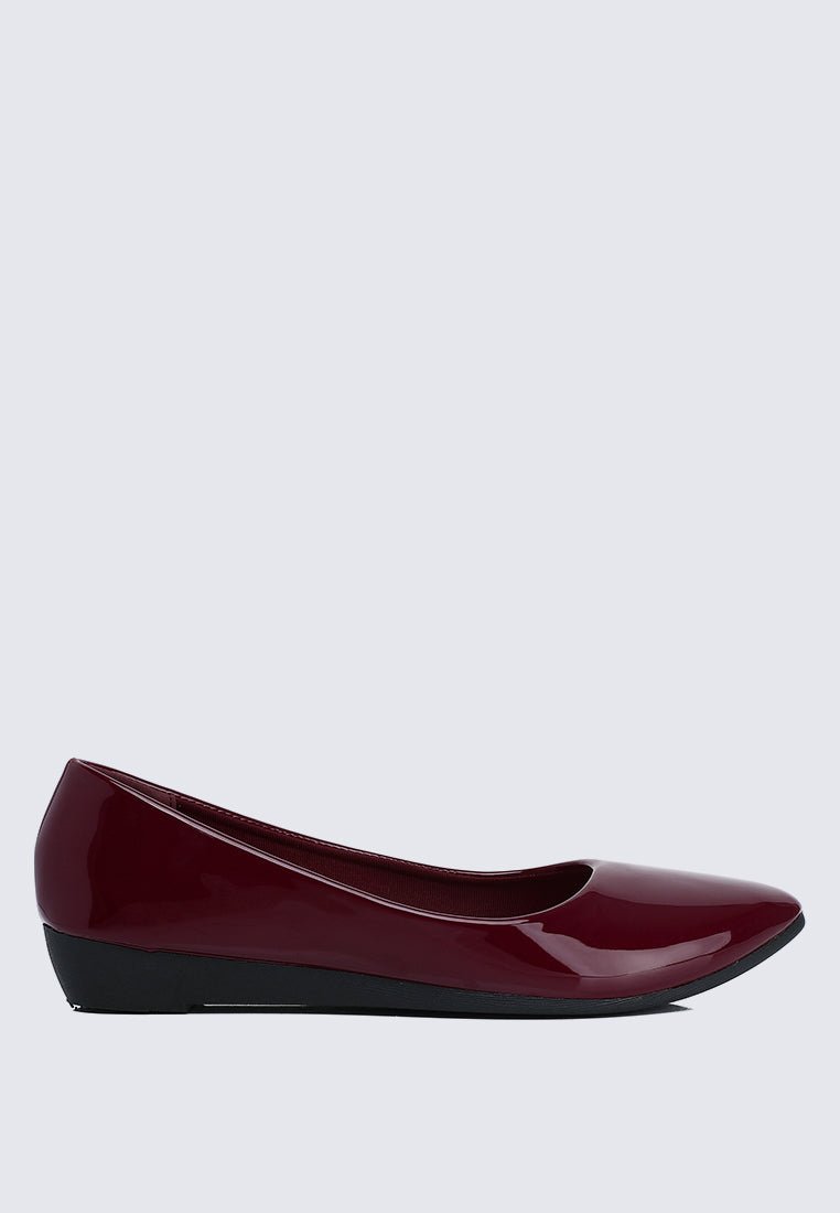 Lunna Comfy Ballerina In MaroonShoes - myballerine
