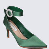 Lyla Comfy Pumps In GreenShoes - myballerine