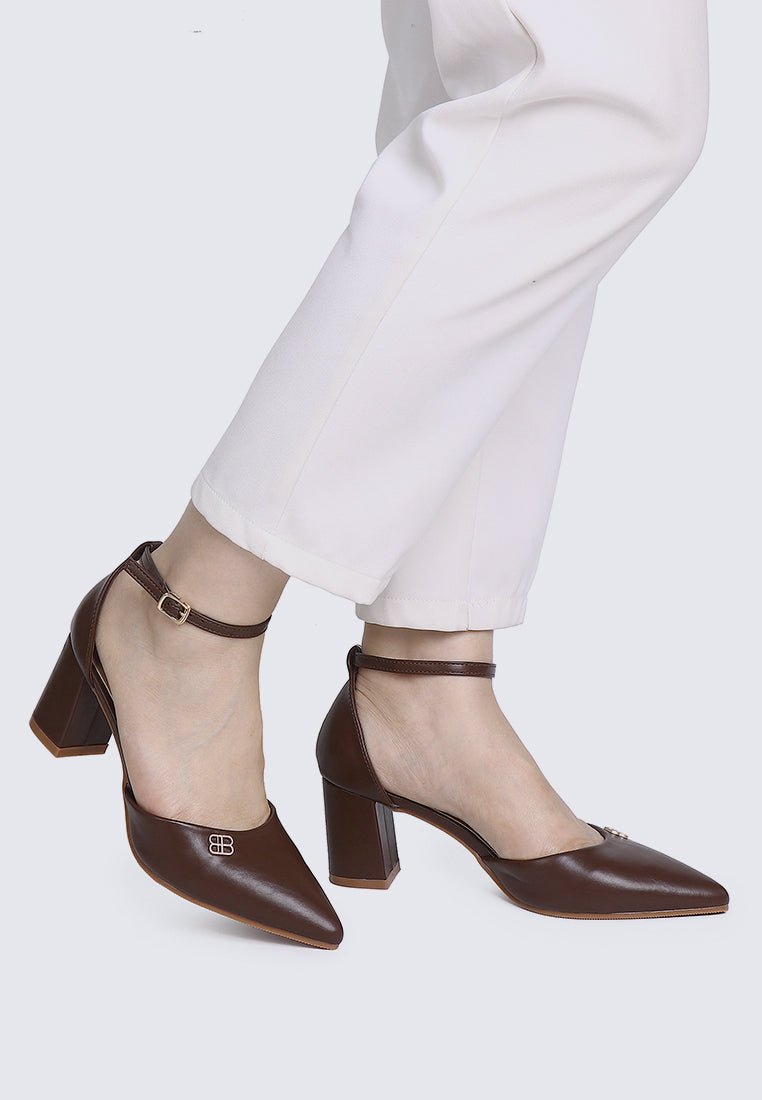 Mandy WideFit Comfy Heels In EspressoShoes - myballerine