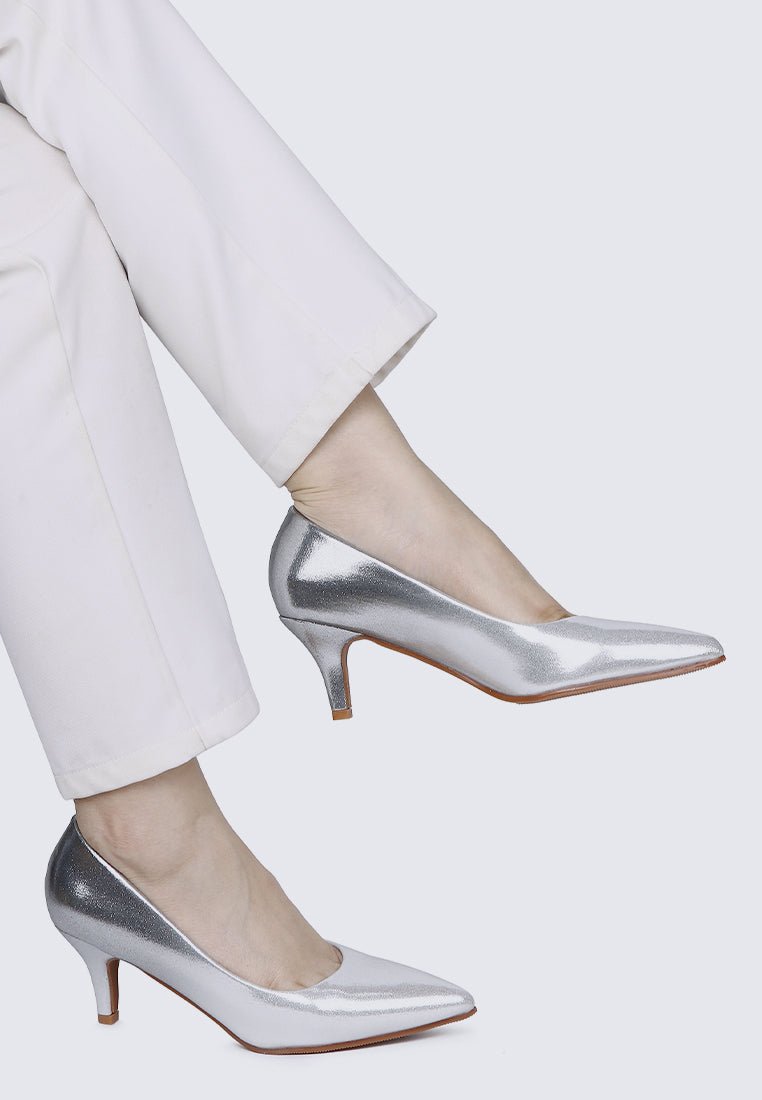 Maureen Comfy Pumps In SilverShoes - myballerine