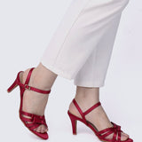 Melissa Comfy Heels In Maroon - myballerine