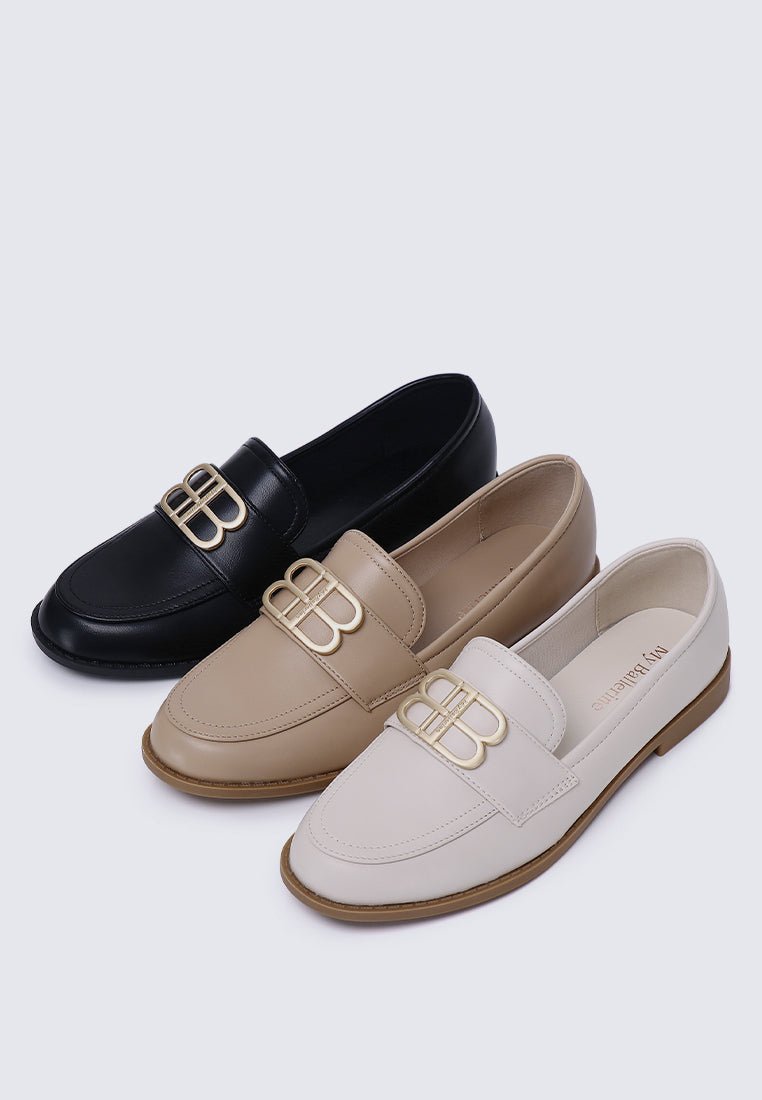 Minetta Comfy Loafers In BeigeShoes - myballerine